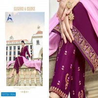 ALISA LAUNCH ZARIN SATIN GEORGETTE LONG SUIT WHOLESALER IN SURAT