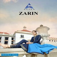 ALISA LAUNCH ZARIN SATIN GEORGETTE LONG SUIT WHOLESALER IN SURAT