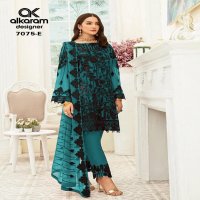 ALKARAM LAUNCH 7075 SERIES VOL 12 HEAVY NET WITH EMBROIDERY PARTY WEAR SUITS