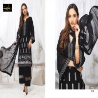 ALZOHAIB BLACK AND WHITE BY RAWAYAT CAMRIC COTTON SELF EMBROIDERY SALWAR SUIT