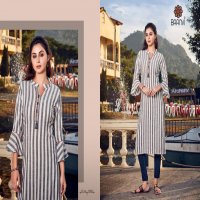 ANIKA VOL 1 BY BAANVI HANDLOOM RAYON WORK KURTIS WHOLESALER
