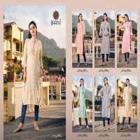 ANIKA VOL 1 BY BAANVI HANDLOOM RAYON WORK KURTIS WHOLESALER