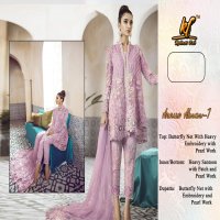 ANNUS ABRAR VOL 1 BY KAINAT FAB BUTTERFLY NET WITH HEAVY EMBROIDERY WORK SALWAR SUITS