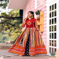 ARADHNA TAJ VOL 2 RAYON PARTY WEAR LONG ANARKALI GOWN KURTI COLLECTION