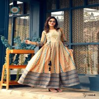 ARADHNA TAJ VOL 2 RAYON PARTY WEAR LONG ANARKALI GOWN KURTI COLLECTION