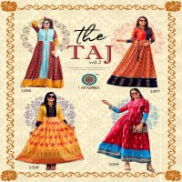 ARADHNA TAJ VOL 2 RAYON PARTY WEAR LONG ANARKALI GOWN KURTI COLLECTION