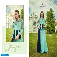 ARIHANT GLAM UP VOL 2 BY VAMIKA GEORGETTE LONG GOWN PARTY WEAR KURTI