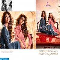 ARIHANT PRESENT IMPRESSIVE MASLIN SILK 1001-1008 SERIES LONG GOWN KURTI