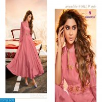 ARIHANT PRESENT IMPRESSIVE MASLIN SILK 1001-1008 SERIES LONG GOWN KURTI