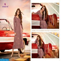 ARIHANT PRESENT IMPRESSIVE MASLIN SILK 1001-1008 SERIES LONG GOWN KURTI