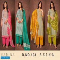 ASINA BY VARINA OMTEX LAWN COTTON SUMMER WEAR LADIES SALWAR KAMEEZ
