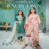 Aabyaan Luxury Lawn 2021 Wholesale Embroidered Pakistani Dress