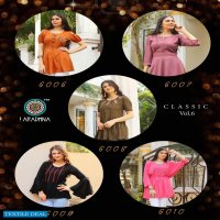 Aaradhna Classic Vol-6 Wholesale Full Stitch Reyon Kurtis