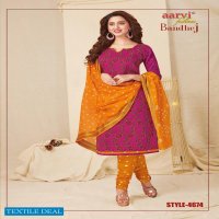Aarvi Bandhej vol-4 Wholesaler Dress Material