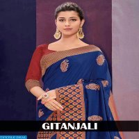 Aasvaa Gitanjali Wholesale Silk Embroidered Saree Blouse