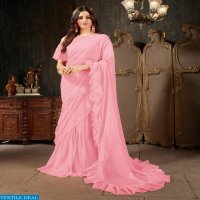 Aasvaa Roohi Ruffle Saree Vol-4 Wholesaler Sarees