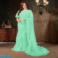 Aasvaa Roohi Ruffle Saree Vol-4 Wholesaler Sarees