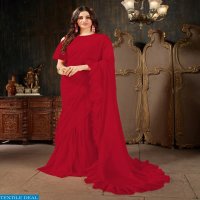 Aasvaa Roohi Ruffle Saree Vol-4 Wholesaler Sarees