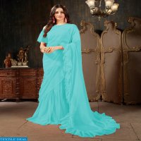 Aasvaa Roohi Ruffle Saree Vol-4 Wholesaler Sarees