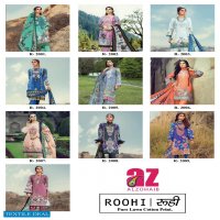 Al Zohaib Roohi Pure Lawn Cotton Dress Material