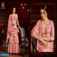 Alok Aavika Pure Pashmina Jacquard Dress material Wholesaler