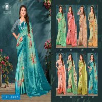 Alveera Rashi Wholesale Soft Linen Cotton Sarees