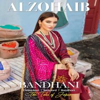 Alzohaib Bandhani Jaipuri Collection Branded Pakistani Suits Wholesale
