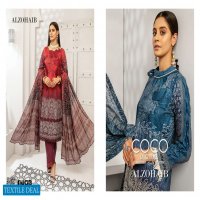 Alzohaib Coco Digital Embroidered Lawn Collection Branded Pakistani Dress