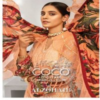 Alzohaib Coco Digital Embroidered Lawn Collection Branded Pakistani Dress