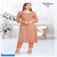 Ambica 5501 Series Wholesale Long Kurtis