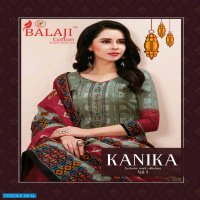 BALAJI COTTON KANIKA FANCY WORK PRINTED DRESS MATERIALS WHOLESALER