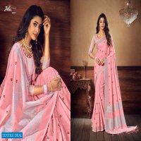 BELA PRESENTING JADE VOL 3 LINEN EMBROIDERY NEW DESIGN STYLISH SAREE ONLINE EXPORTER