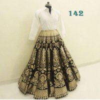 Banglory satin Semi Stitched Lehnghas wholesale in india