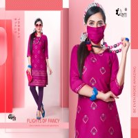 CLASSIC VOL 12 BY KINTI RAYON PRINT COMFORT WEAR KURTI WITH MASK FOR GIRLS COLLECTIONS