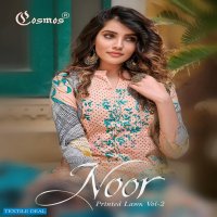 COSMOS FASHION NOOR PRINTED LAWN VOL 2 CASUAL WEAR LAWN COTTON PRINT SALWAR SUITS