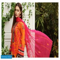 Charizma Aniq Embroidered Print Lawn Suits With Embroidered Chiffon Dupatta 2021 Collection