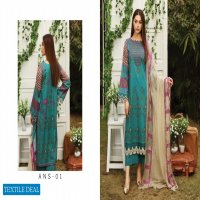Charizma Aniq Embroidered Print Lawn Suits With Embroidered Chiffon Dupatta 2021 Collection