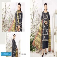 Charizma Infinity Embroidered Lawn Suit With Printed Chiffon And Silk Dupatta