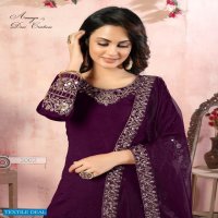 DANI FASHION AANAYA VOL 120 ART SILK GLASS WORK PATIYALA DRESSES SELLER