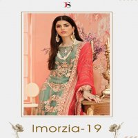 DEEPSY IMORZIA VOL 19 GEORGETTE WITH EMBROIDERY PAKISTANI SUITS WHOLESALER