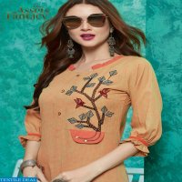 DEHLIZ TRENDS FROOTI RAYON SELF CHECKS CASUAL WEAR KURTI EXPORTER IN SURAT