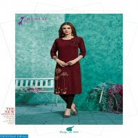 DEHLIZ TRENDS FROOTI RAYON SELF CHECKS CASUAL WEAR KURTI EXPORTER IN SURAT