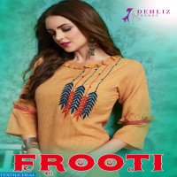 DEHLIZ TRENDS FROOTI RAYON SELF CHECKS CASUAL WEAR KURTI EXPORTER IN SURAT