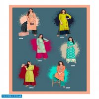DIYA TRENDS KAJAL STYLE FASHION ANGEL VOL 1 KURTI WITH PLAZZO SHARARA AND PANT PAIR