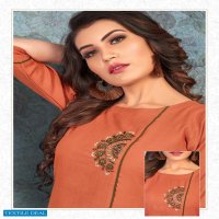 DREAM BY RIJIYA TRENDZ SLUB WITH HANDWORK KURTIS WHOLESALER