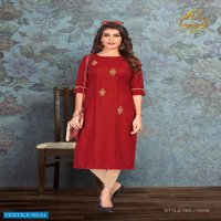 DREAM BY RIJIYA TRENDZ SLUB WITH HANDWORK KURTIS WHOLESALER