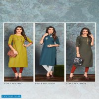 DREAM BY RIJIYA TRENDZ SLUB WITH HANDWORK KURTIS WHOLESALER