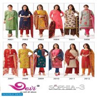 Devi Sophia Vol-3 Wholesale printed Dress Material