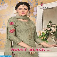 EBA LIFESTYLE MOUNT BLACK VOL 1 GEORGETTE WITH HEAVY WORK SUIT WHOLESALER