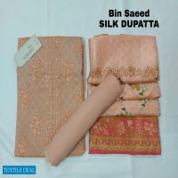 Exclusive 3Pc BIN SAEED EMBROIDERED Lawn Collection 2021